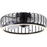 Brilliant Capo Wentylator Sufitowy Metal Plastikowy Czarny 32W 4200lm - 827-865 CCT | 480mm - Zdalne Sterowanie Ściemnianie