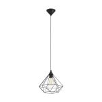 Eglo Lampa Wisząca Tarbes Czarny | IP20 - Nadaje Się Do 1x E27 