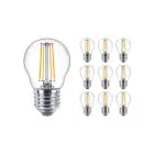 Opakowanie 10x Philips Master Value LED Lustre E27 Piłka Włókno Przezroczysty 3.4W 470lm - 927 Bardzo Ciepła Biel | Najlepsze renderowanie kolorów - Ściemnianie - Zamienne 40W