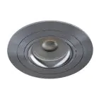 Noxion Wpuszczany Spot Logic MR16 Uchylny Błyszczący Szary | 92mm - Aukko 80mm - IP20 - W Tym GU10 Trzonek